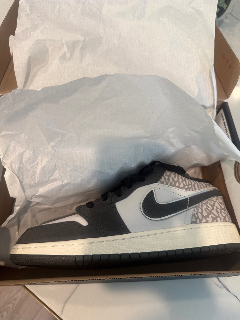 Air Jordan 1 Low SE Youth 6 Sail/Game Royal-Deep Pewter